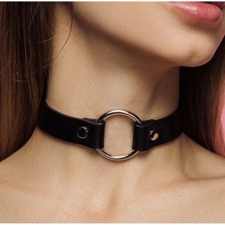 Gargantilha Choker Argola Punk Rock Regulável Fivela