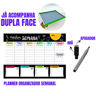 Planner Semanal Quadro Planejamento Lousa Minha Semana