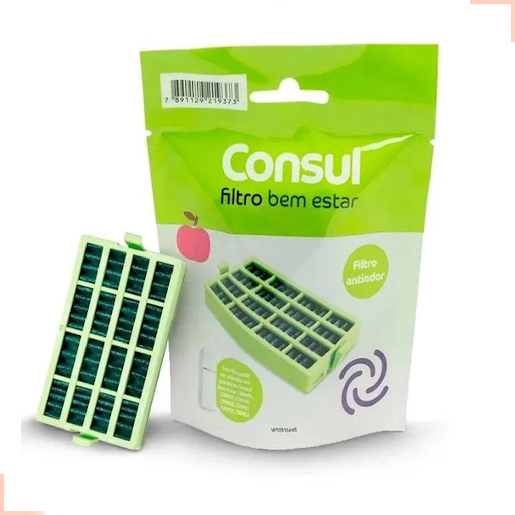 Filtro Original Antibactéria Antiodor Refrigerador Consul Bem Estar CRM50 CRM45 CRM51 CRM55A CRM55 W10515645