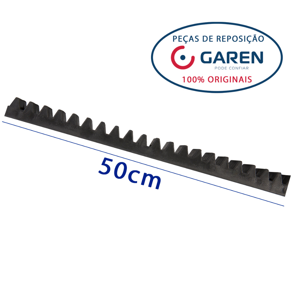 Gomo Cremalheira Residencial  Motor Deslizante Dz Kdz Light Preto 50cm Garen