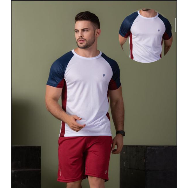 Camisa Masculina para treino academia poliéster Furadinho dry fit malha fria