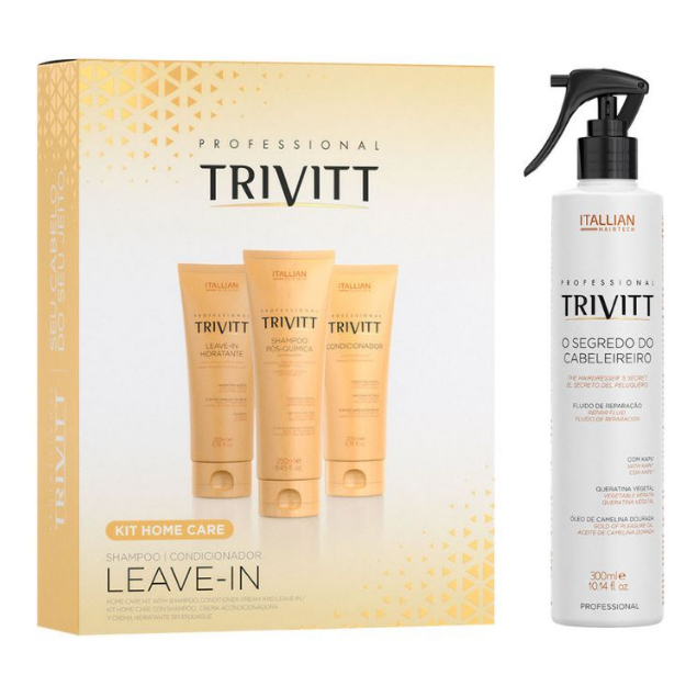 Trivitt Itallian O Segredo Do Cabeleireiro + Kit Manutenção Shampoo, Condicionador E Máscara