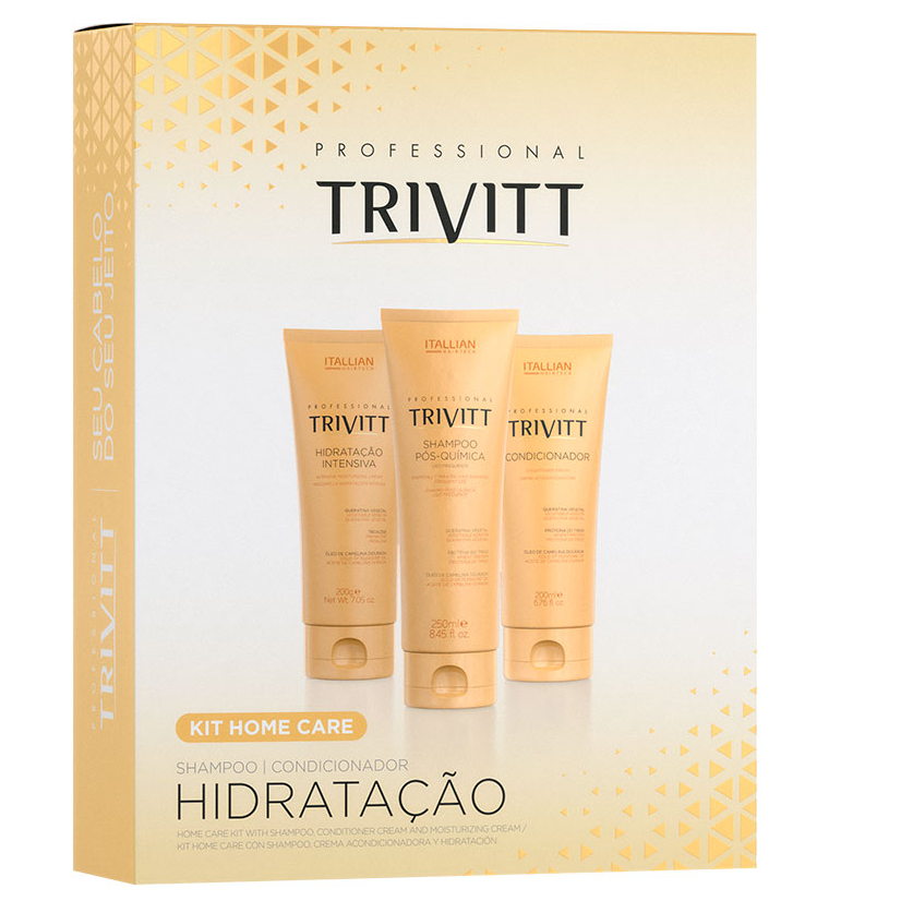 Hidratação Shampoo Condicionador Profissional Trivitt Home Care Resultado de Salão em Casa em Oferta na Shopee
