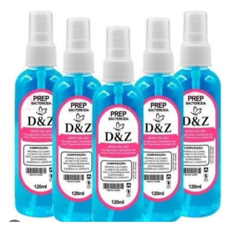 5 Prep bactericida D&Z 120 ml antifúngicos cuidado com as unhas para manicures