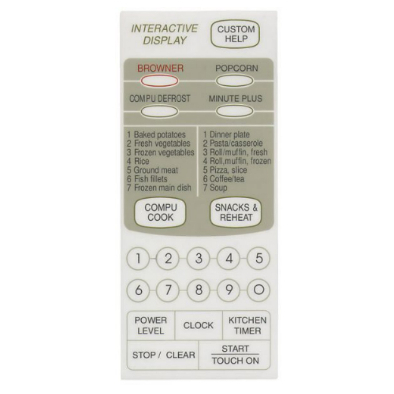 Membrana Teclado Para Microondas Sharp Rb4b97
