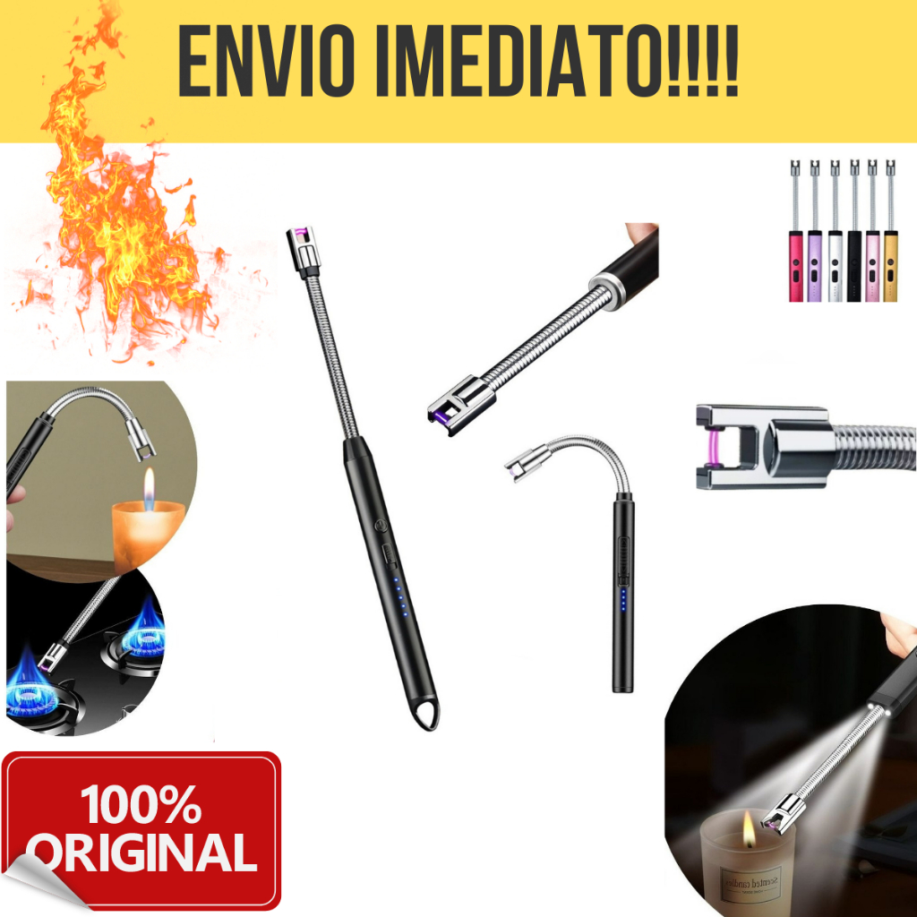 Acendedor De Fogão Eletrônico Plasma Isqueiro Usb Envio 24h Velas Churrasco