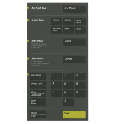Membrana Teclado Compativel Microondas Samsung Mw8630 Cinza