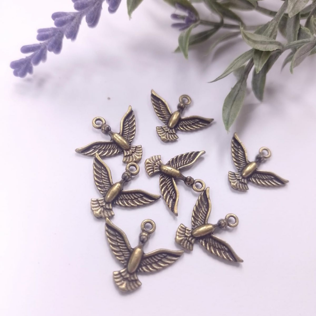 30 Pingentes Divino Espírito Santo Ouro Velho - Pombinha da Paz - Pingente para Artesanatos e Velas em Oferta na Shopee