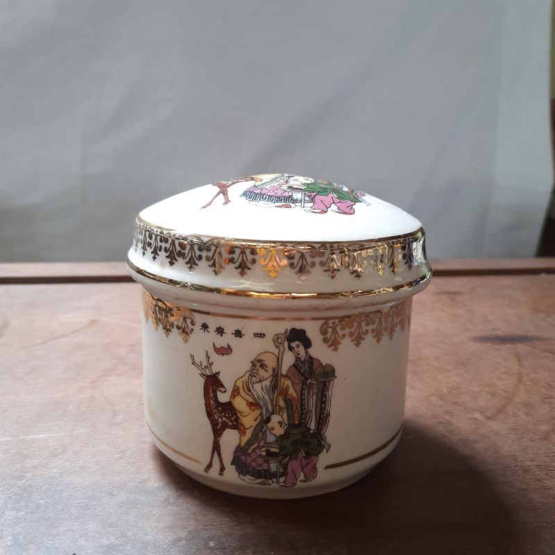 Açucareiro Antigo Porcelana Pozzani Arte Oriental Jundiaí .