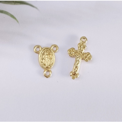 Kit para Mini Terço Dourado (30 pares) Montagem de Dezenas - Lembrancinhas em Oferta na Shopee