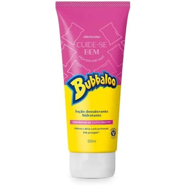 Loção Desodorante Hidratante Corporal Cuide-se Bem Bubbaloo Tutti Frutti 200ml