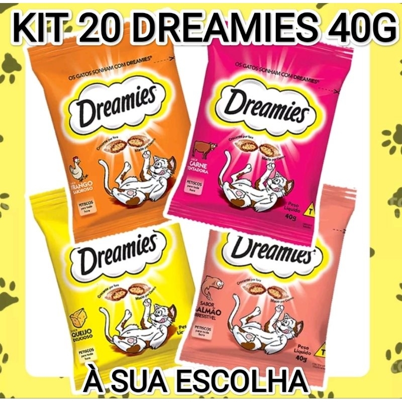 KIT 20 DREAMIES PETISCO GATO 40G