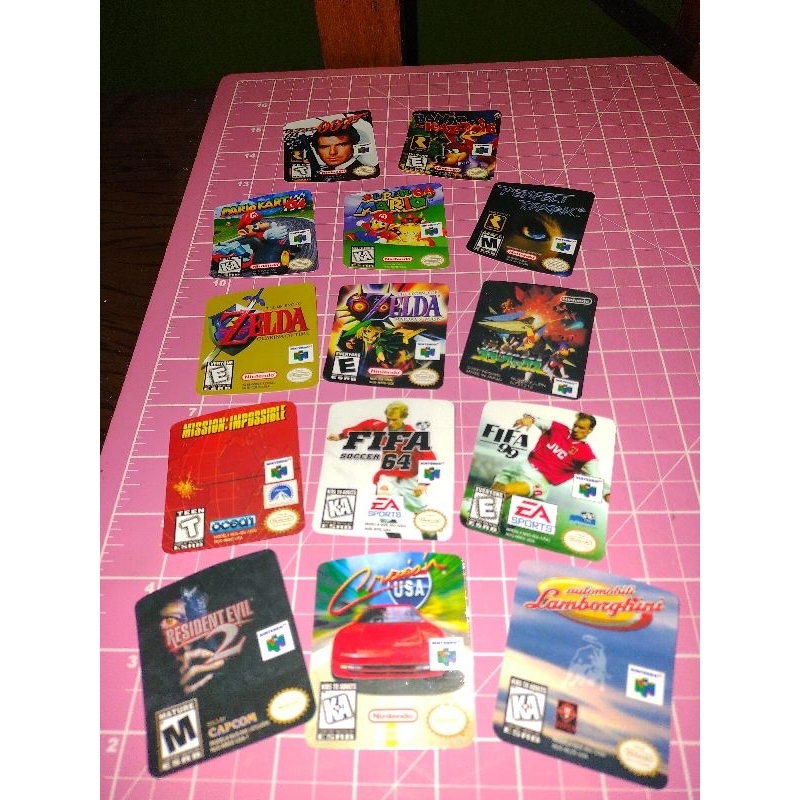 10 labels auto adesivas para games retro gameboy nintendo