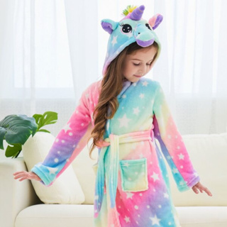 Roupão Infantil Banho Capuz Unicórnio Kigurumi Menina Verão em Oferta na Shopee
