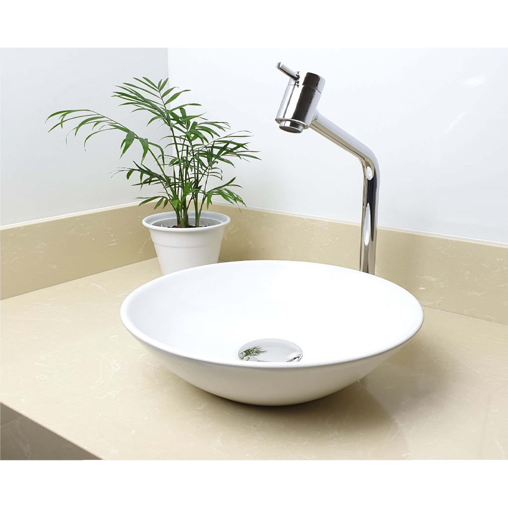 Cuba Canoa Oval 40x30cm Sobrepor Lavabo Banheiro de Acrílico