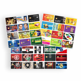Kit 44 Adesivos em Vinil para Cartão - Película Decorativa - Estampas Divertidas para Cartão