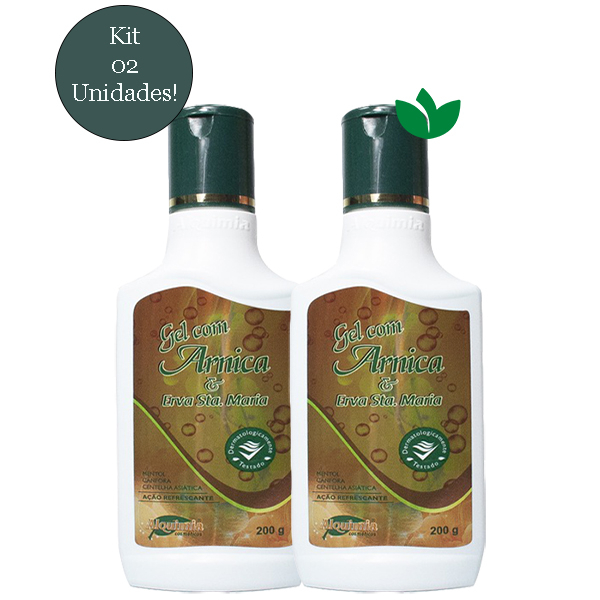 Kit Com 2 Unidades Gel Com Arnica e Erva Santa Maria 200g Alquimia Cosméticos