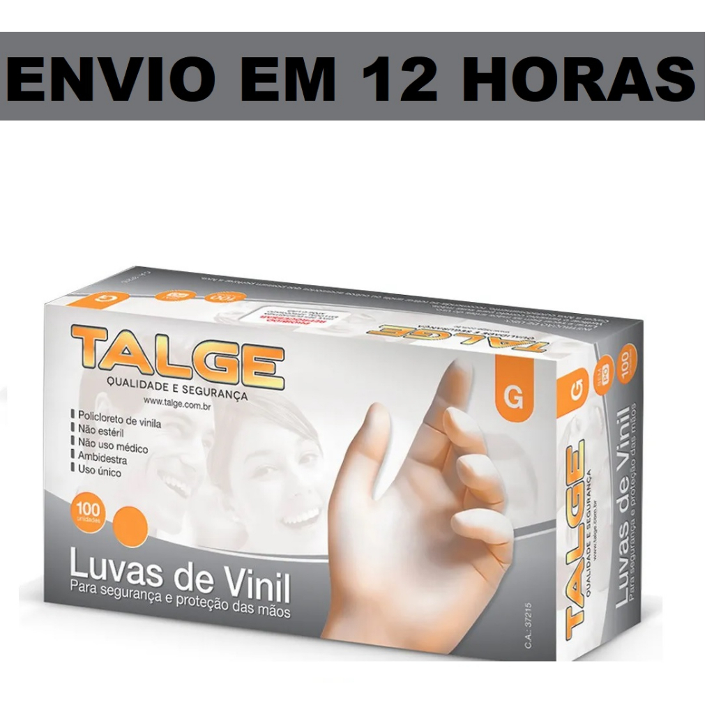 Kit 3 Caixas Luva Descartável Vinil com Pó e Sem Pó Talge 300 unidades em Oferta na Shopee