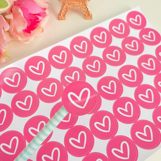 40 Etiqueta Adesivo de Coração 3x3 cm em Oferta na Shopee