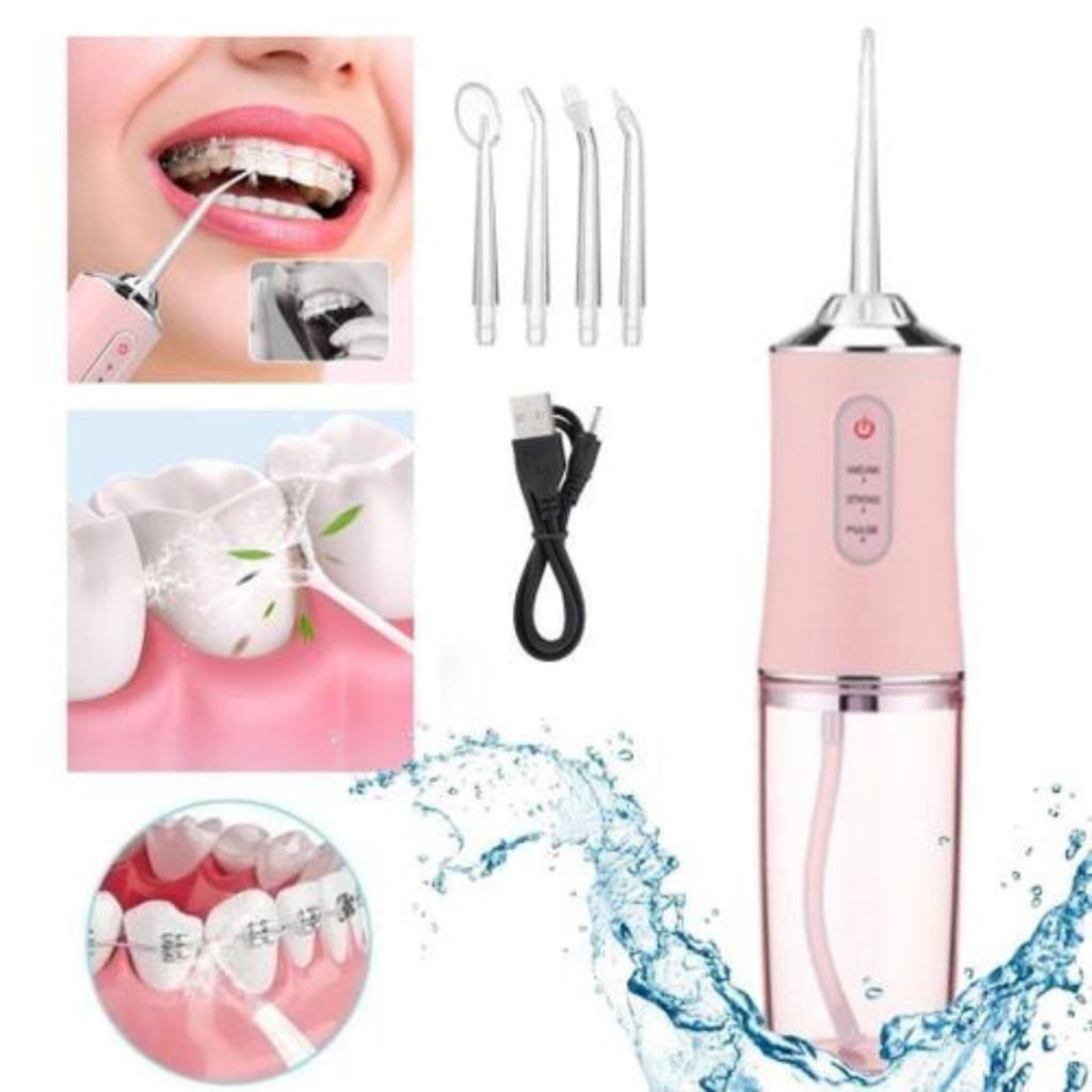 Irrigador Oral Elétrico Jato D'água Limpador Dental E Bucal Para Dentes, Aparelhos, Dentaduras, Barra Protocolo, Implantes E Facetas