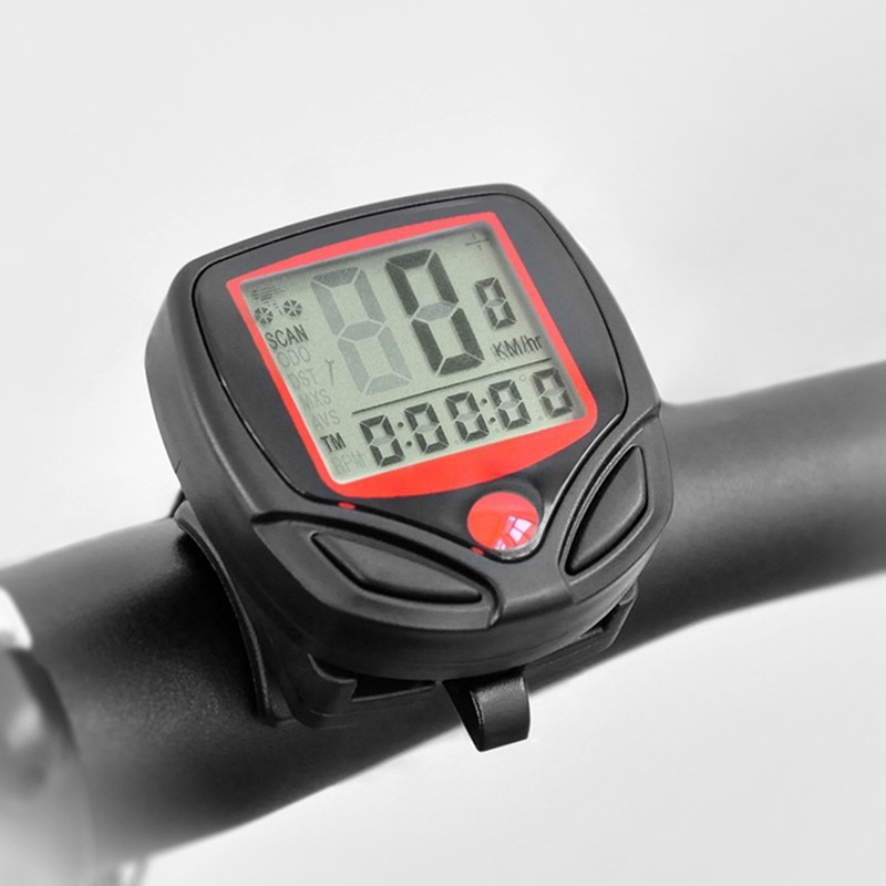 Velocímetro de bicicleta com fio acessórios de bike ciclo computador tela LCD visor luz noturna resistente a agua