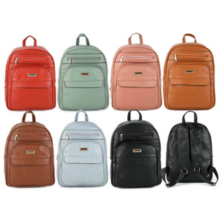 Mochila Feminina Em Couro Sintético De Estilo Elegante Para Escolar Trabalho Viagem