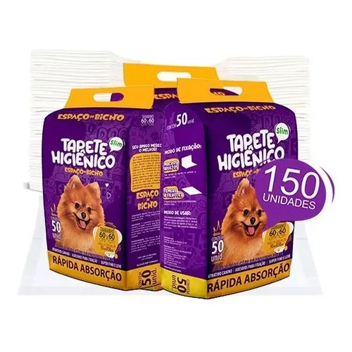 Tapete Higienico 150 Unidades Espaço De Bicho Envio Imediato