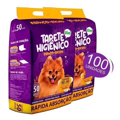 Tapete Higiênico Para Cães Espaço De Bicho 100 Unidades Envio Imediato