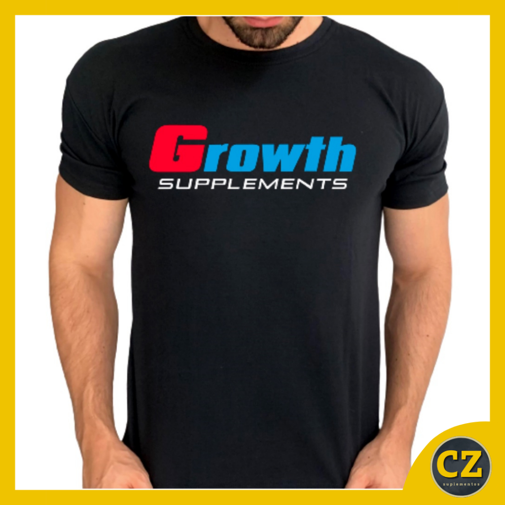 Camiseta (Cam Preta) - Growth Supplements