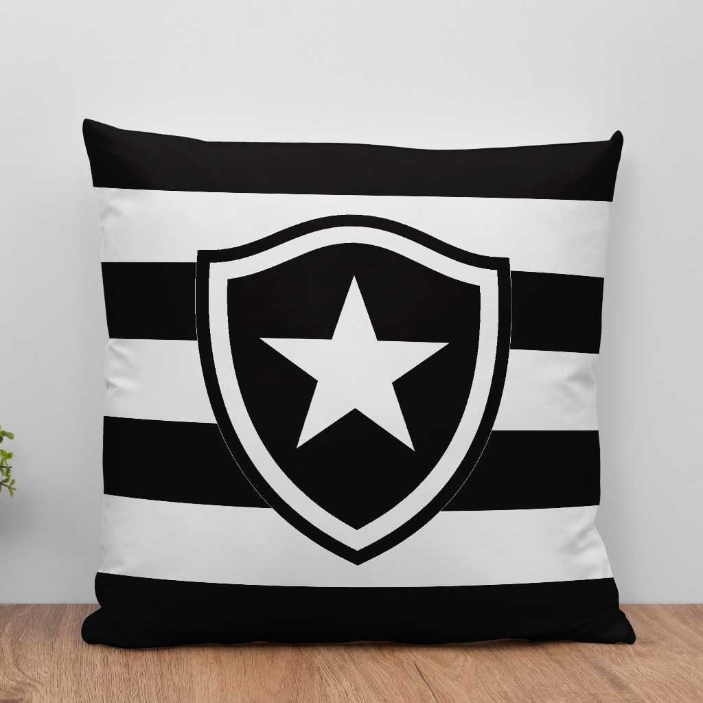 Almofada Botafogo 40x40 Cm Cheia Decoração Poliéster