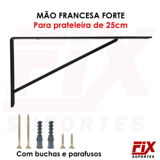 2 Uni - Suporte Mão Francesa Para Prateleiras de 25cm