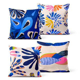 Kit 4 Capas de Almofadas Decorativas 45x45 - Trendy Colorful