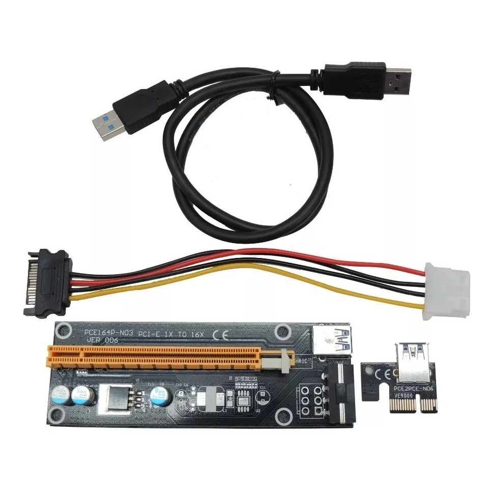 Cabo Riser Pci-e Card V006 Usb 3.0 Pci-e Mineração Ethereum