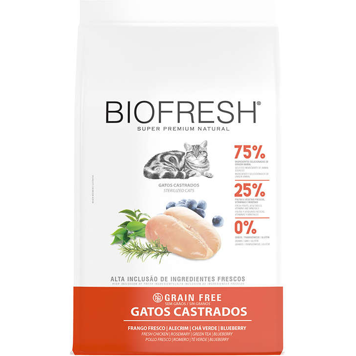 Ração Biofresh Gatos Castrados Frango 7,5kg em Oferta na Shopee