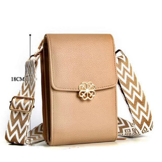 Bolsa Feminina Mini Bag Carteira Detalhe Flor Transversal Porta Celular Com Divisórias Lançamento