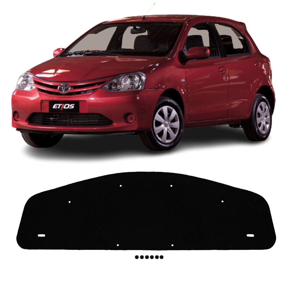 Forro Manta Capô Toyota Etios 2012 a 2021 Autoadesivo com Presilhas Trainmec Térmico Acústico em Oferta na Shopee