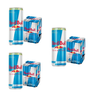 Kit c / 12 Latas - Energético Sem Açúcar Red Bull Energy Drink Sugarfree 250 ml