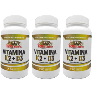 3x Vitamina K2 Mk7 + Vitamina D3 60 Caps 500mg