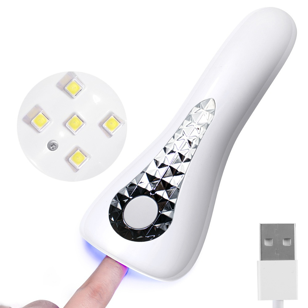 Mini Cabine Led Uv Portátil para Secagem de Unhas de Gel Esmaltes Estufa 18W 5 Leds Q5