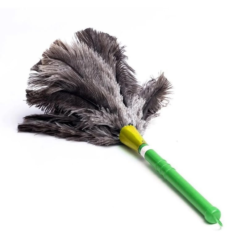 Espanador de Pó Pena de Avestruz Limpa Poeiras