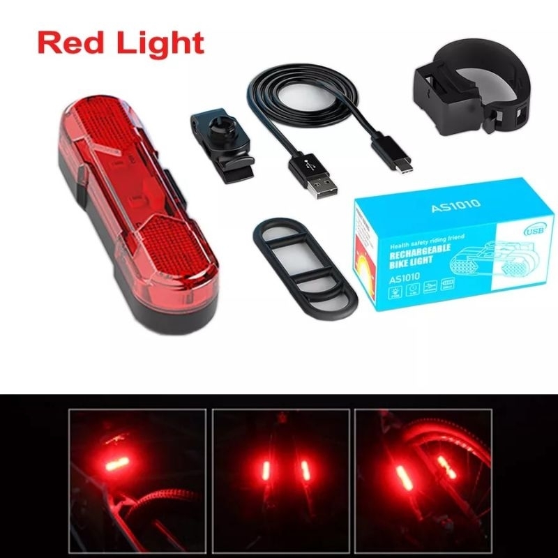 Lanterna traseira para bicicleta recarregável usb led em Oferta na Shopee
