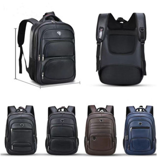 Mochila De Couro Notebook Impermeável Executiva Reforçada Para Viagem Trabalha