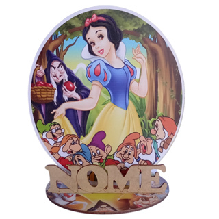 12 Centros de Mesa Branca de Neve Cenario Personalizado Lembranças Festa em Oferta na Shopee
