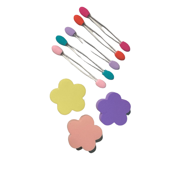 Kit com 05 Pincéis e 03 Esponjas maquiagem profissional beauty tools