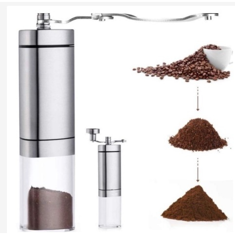 Moedor De Café Manual Gourmet Profissional Em Aço Inox Com Manivela em Oferta na Shopee