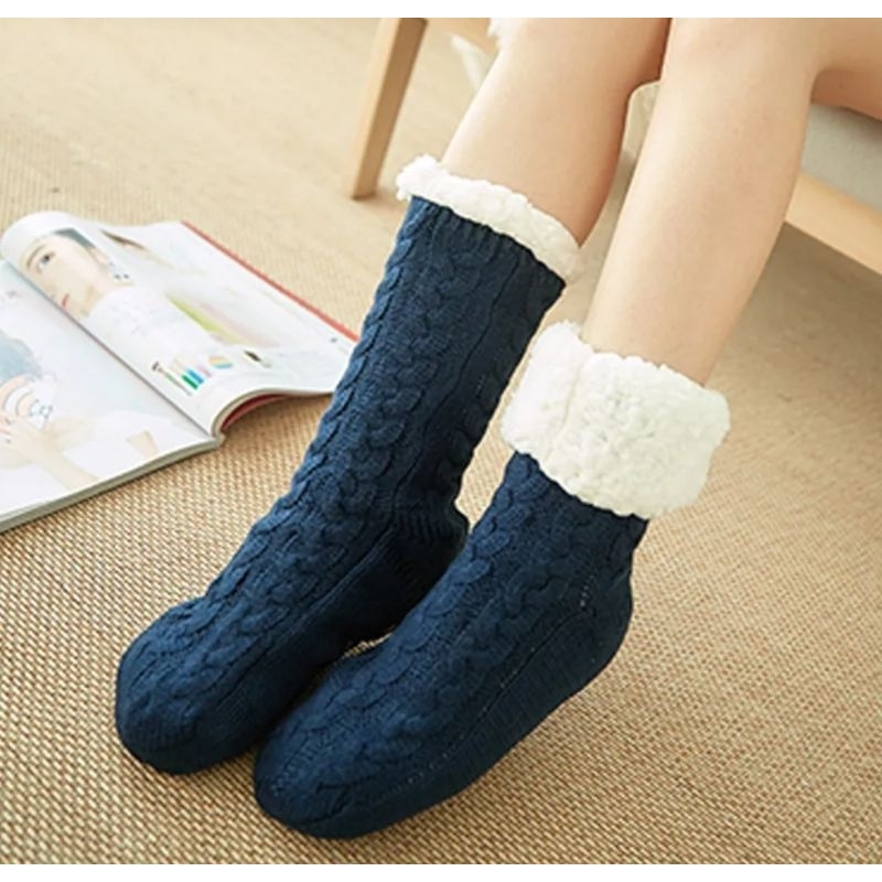 Meias super quentes forradas térmica antiderrapante tipo pantufa com estampas frio inverno infantil e Adulto
