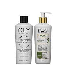 Felps - Kit Quiabo Máscara Capilar Antifrizz Progressiva 300ml + Shampoo Antirresíduo 250ml REDS em Oferta na Shopee