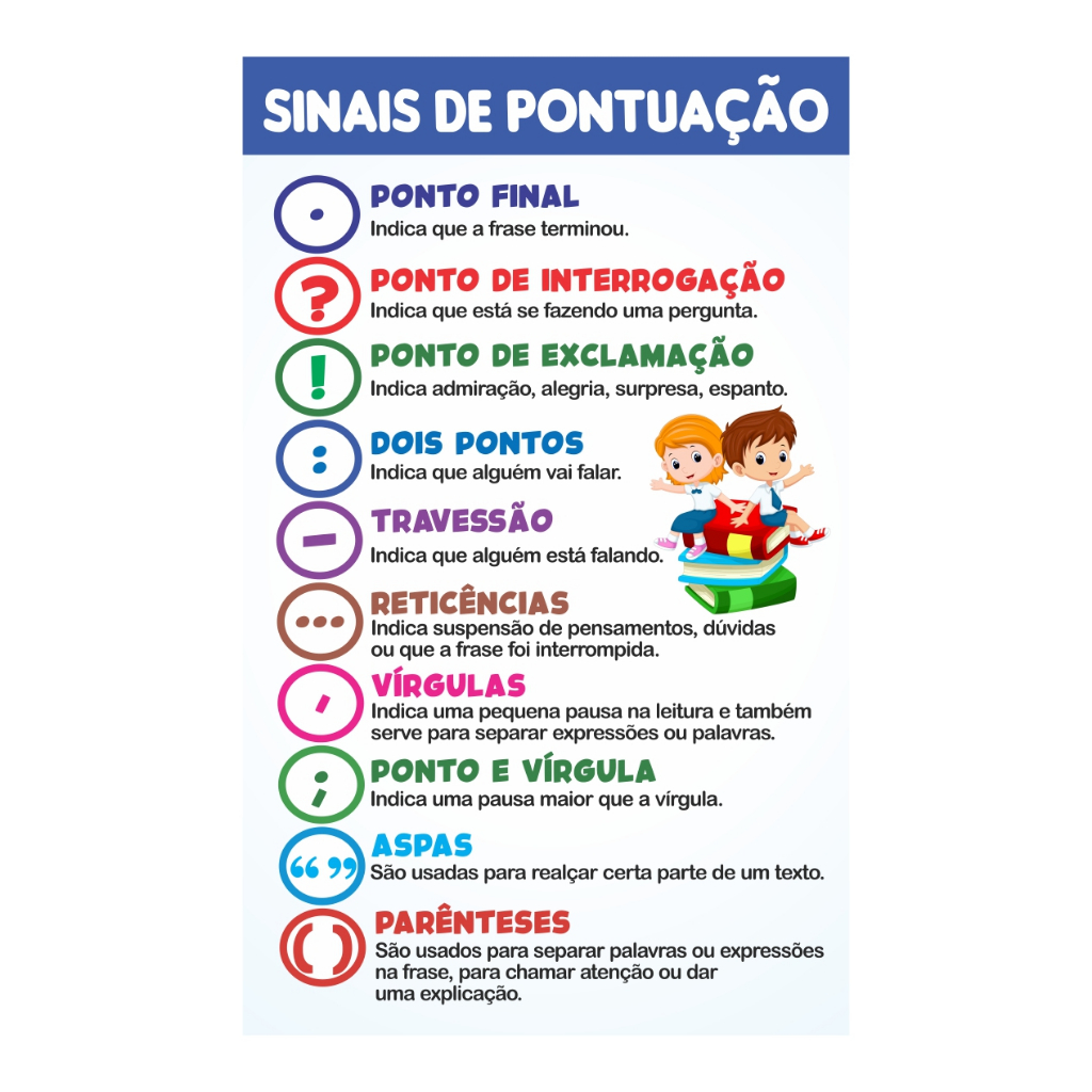 Banner Pedagógico Sinais de Pontuação em Oferta na Shopee