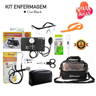 Kit enfermagem completo preto premium