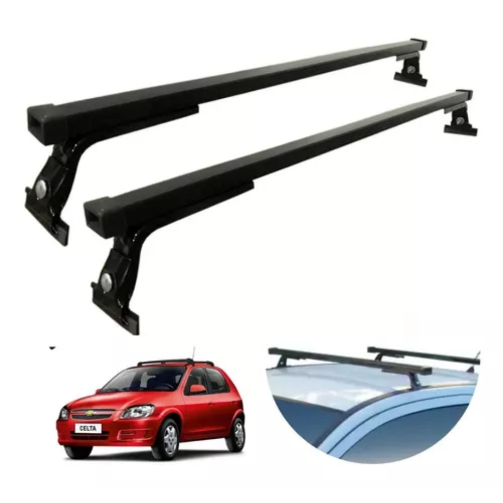 Kit Par Rack Bagageiro Teto Corsa Kadett Celta Fiesta Zafira